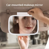 Car Sun Visor Vanity Makeup Mirror With LED Lighting Touch (Random Colour)