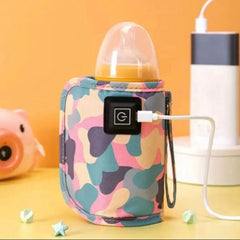 Portable USB Baby Bottle Warmer –  Milk Heater Sleeve for Travel and Home Use (Without Feeder)
