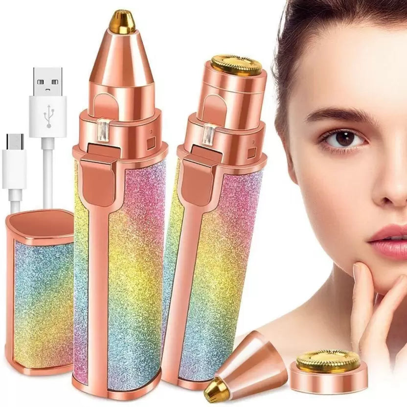 2 In 1 Hair Remover Chargeable , Multi Attractive Color With Usb Charging