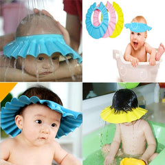 Baby Shower Cap With Stopper| Soft & Safe Material | Random Colors