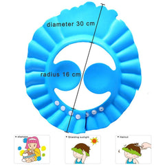 Baby Shower Cap With Stopper| Soft & Safe Material | Random Colors
