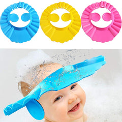 Baby Shower Cap With Stopper| Soft & Safe Material | Random Colors