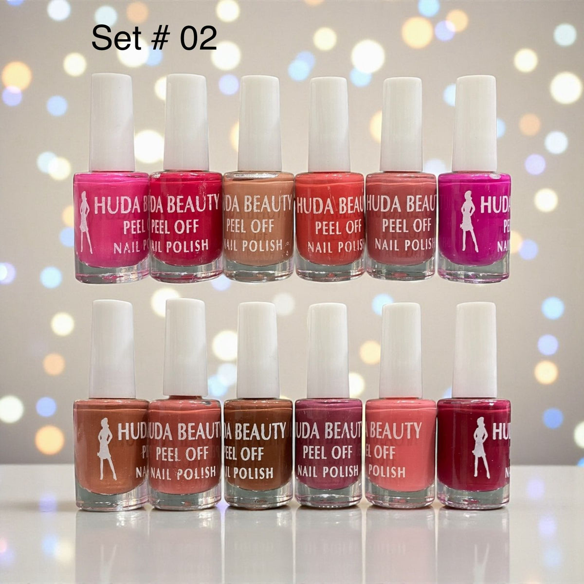 Huda Beauty Peel Off Nail Polish Set Pack of 6 - Multi Color Collection